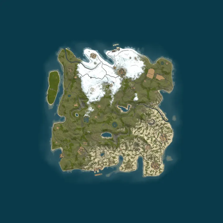 Map of A Shockbyte Rust Server