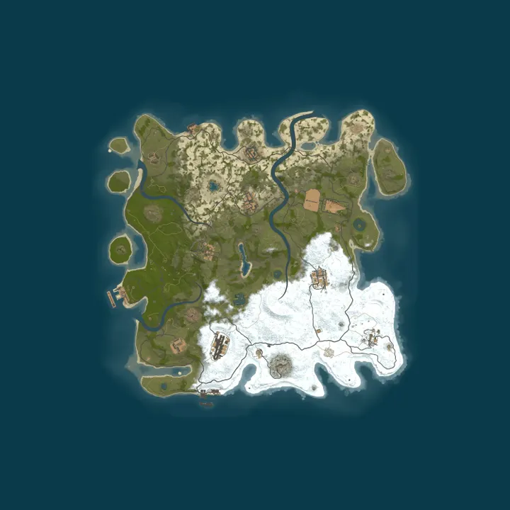 Map of A Shockbyte Rust Server