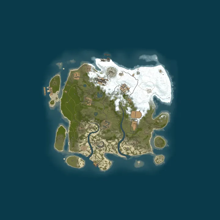 Map of A Shockbyte Rust Server