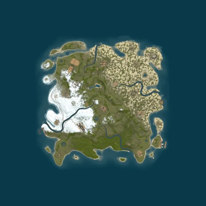 Map of A Shockbyte Rust Server