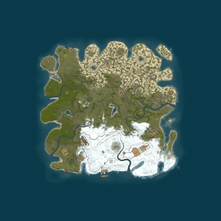 Map of A Shockbyte Rust Server