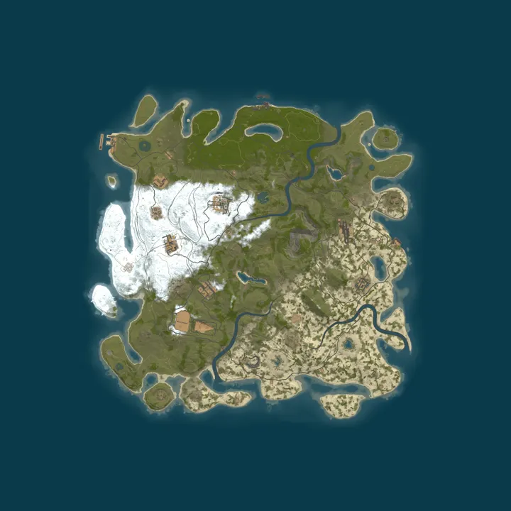 Map of Rom34 Rust [NOR,SWE,DK] | Fresh Wipe | Zombies & Heli Events